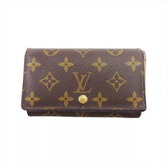 LOUIS VUITTON Bi -fold Wallet Monogram Monogram Canvas Authentic USED T21247 - Picture 1 of 10
